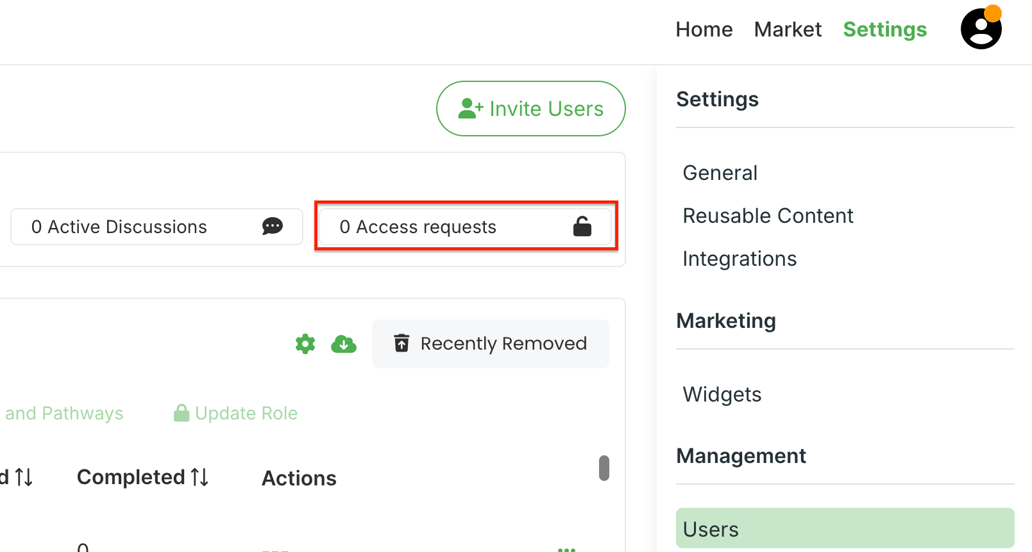 How do I approve or reject a user's access request?